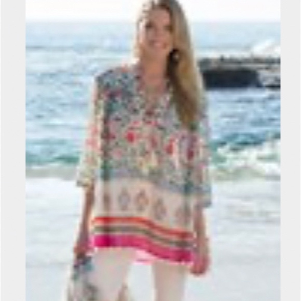 Gorsuch exclusive, Roller Rabbit tunic in color: veranda